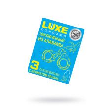 Презервативы Luxe, конверт «Заключенный из Алабамы», латекс, банан, 18 см, 5,2 см, 3 шт.