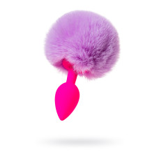 Анальная втулка с хвостом ToDo by Toyfa Sweet bunny, силикон, розовая, 13 см, Ø 2,8 см, 44 г